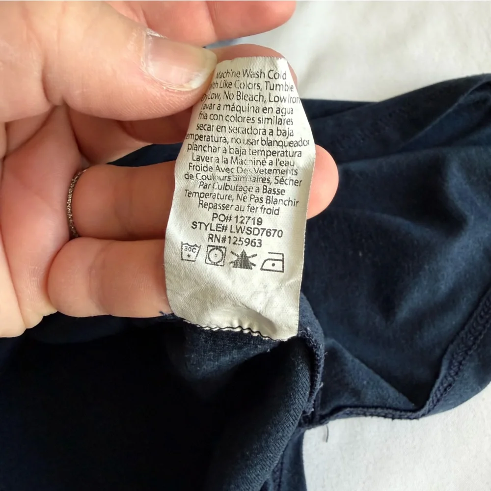 Beyond Yoga "On the Down Low" T-Shirt Nocturnal Navy Blue Soft Workout Tee - Picture 13 of 15